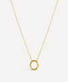 DINNY HALL GOLD PLATED VERMEIL SILVER BAMBOO ROUND SLIDE PENDANT NECKLACE,000519235