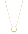 DINNY HALL GOLD PLATED VERMEIL SILVER TORO SLIDER PENDANT NECKLACE,000523201