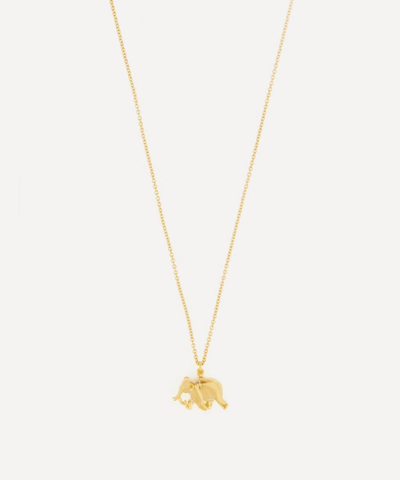 Alex Monroe Gold-plated Indian Elephant Pendant Necklace