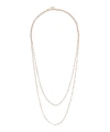 ANNOUSHKA 14CT ROSE GOLD SATURN LONG CHAIN NECKLACE,000543587