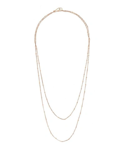 Annoushka 14ct Rose Gold Saturn Long Chain Necklace