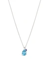 DINNY HALL SILVER GEM DROPS SKY BLUE TOPAZ PENDANT NECKLACE,000565693