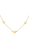 DINNY HALL Gold-Plated Bijou Three Star Necklace