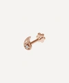 Maria Tash 14ct Diamond Paisley Single Threaded Stud Earring Right In Rose Gold