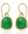Monica Vinader Gold Vermeil Siren Green Onyx Drop Earrings In Green