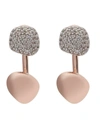 MONICA VINADER ROSE GOLD VERMEIL NURA NUGGET DIAMOND JACKET EARRINGS