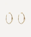 Alex Monroe Gold-plated Fine Twist Hoop Earrings In Gold