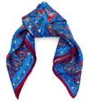 Liberty London Lodden 45 X 45 Silk Neckerchief In Lodden Blue