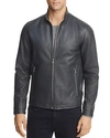 Theory Kelleher Morvek L Leather Jacket In Slate