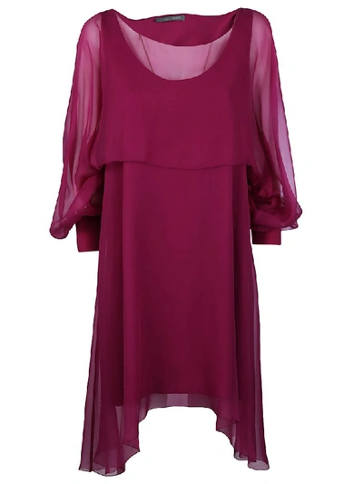 Alberta Ferretti Purple Silk Dress