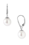 Majorica Simulated Pearl Drop Earrings In White