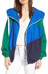 KENDALL + KYLIE COLORBLOCK WINDBREAKER JACKET,P2081