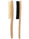 MAISON MICHEL MAISON MICHEL SET OF TWO HAT BRUSHES - BLACKWHITE,406500300112741475