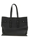 ORCIANI BUCKLED LOGO TOTE,10545615