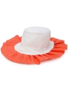 BERNSTOCK SPEIRS frilled sun hat,BS008WHITEORANGE12781026