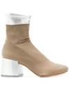 MM6 MAISON MARGIELA metallic heel ankle boots,S40WU0130S1156112777597