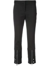 ALEXANDER MCQUEEN cropped zip trousers,514818QKF0612822588