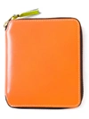 Comme Des Garçons Super Fluo Zip-around Wallet Orange In Yellow