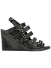 ANN DEMEULEMEESTER PLATFORM HEEL SANDALS,1813284635209912788097