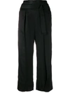 ANN DEMEULEMEESTER belted cropped trousers,1801145618009912787723