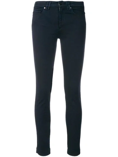 D-exterior Cropped Trousers In Blue