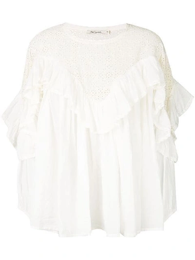 Mes Demoiselles Ohara Broderie Anglaise Blouse In White