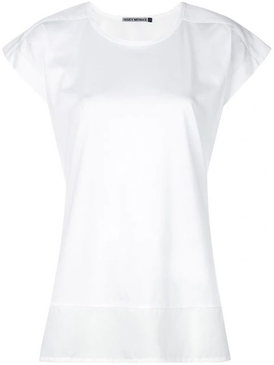 Issey Miyake Flared T-shirt In White