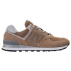 NEW BALANCE MEN'S 574 CASUAL SHOES, BROWN,2351576