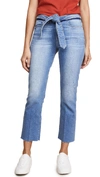 FRAME LE HIGH STRAIGHT JEANS WITH RAW EDGES