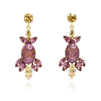 Rosaspina Firenze Purple Opera Chandelier Earrings