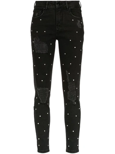 Amapô Cropped Munique Skinny Jeans In Black