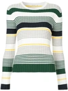 Guild Prime Contrast Stripe Ribbed Top - Multicolour In Multicolour