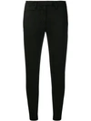 Dondup Cropped Skinny Trousers In Black