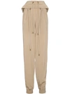 Y/project Y / Project Cropped Track Pants With Double Drawstring - Neutrals In Neutrals
