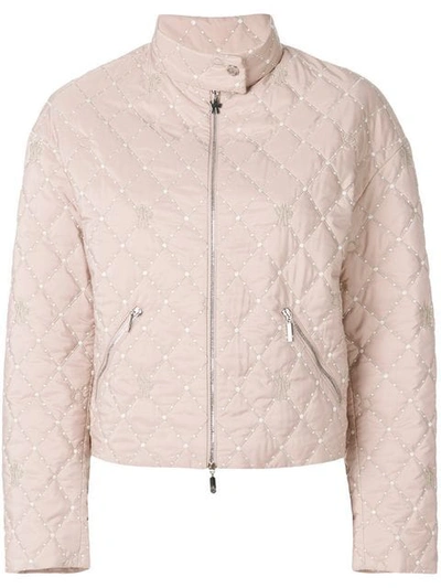 Moncler Cropped Quilted Jacket In 519