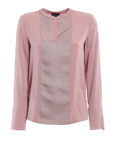 Giorgio Armani Silk-crepe Shirt In Pink