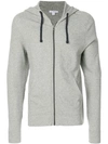 JAMES PERSE JAMES PERSE ZIPPED HOODIE - GREY,MXA213012791372