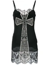 JOHN RICHMOND LACE CROSS DRESS,RWP18046VE12822440