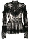 AMEN sheer lace blouse,ACS1820112794845