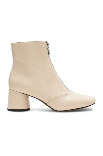 Marc Jacobs Natalie Front Zip Ankle Boot In Cream