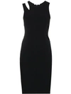 HELMUT LANG RIBBED JERSEY CUT OUT DRESS,I02HW60512572453