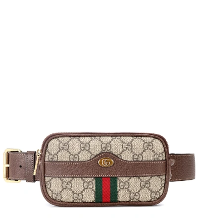 Gucci 迷你"ophidia"gg Supreme腰包 In Brown