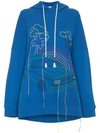 MIRA MIKATI OVERSIZED EMBROIDERED COTTON HOODIE,JS05SS1812521704