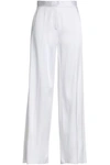 AMANDA WAKELEY WOMAN SATIN WIDE-LEG trousers WHITE,GB 1071994537346688