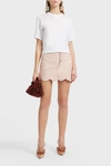 AJE Campbell Embroidered Denim Mini Skirt,612577