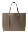 VALEXTRA SOFT LEATHER TOTE BAG,PROD137370010