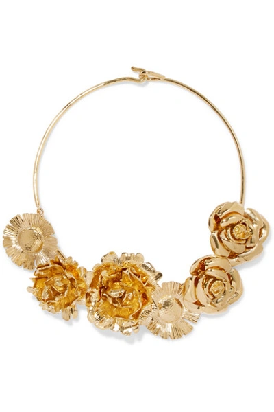 Aurelie Bidermann Gold Selena Statement Flower Necklace