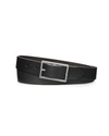 Shinola Men's Reversible Rectangular-buckle Leather Belt In Black/brown