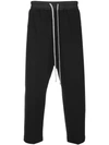 RICK OWENS CROPPED TRACK TROUSERS,RU18S5395CT12813288
