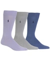 Polo Ralph Lauren Super Soft Flat Knit Socks - Pack Of 3 In Lavender